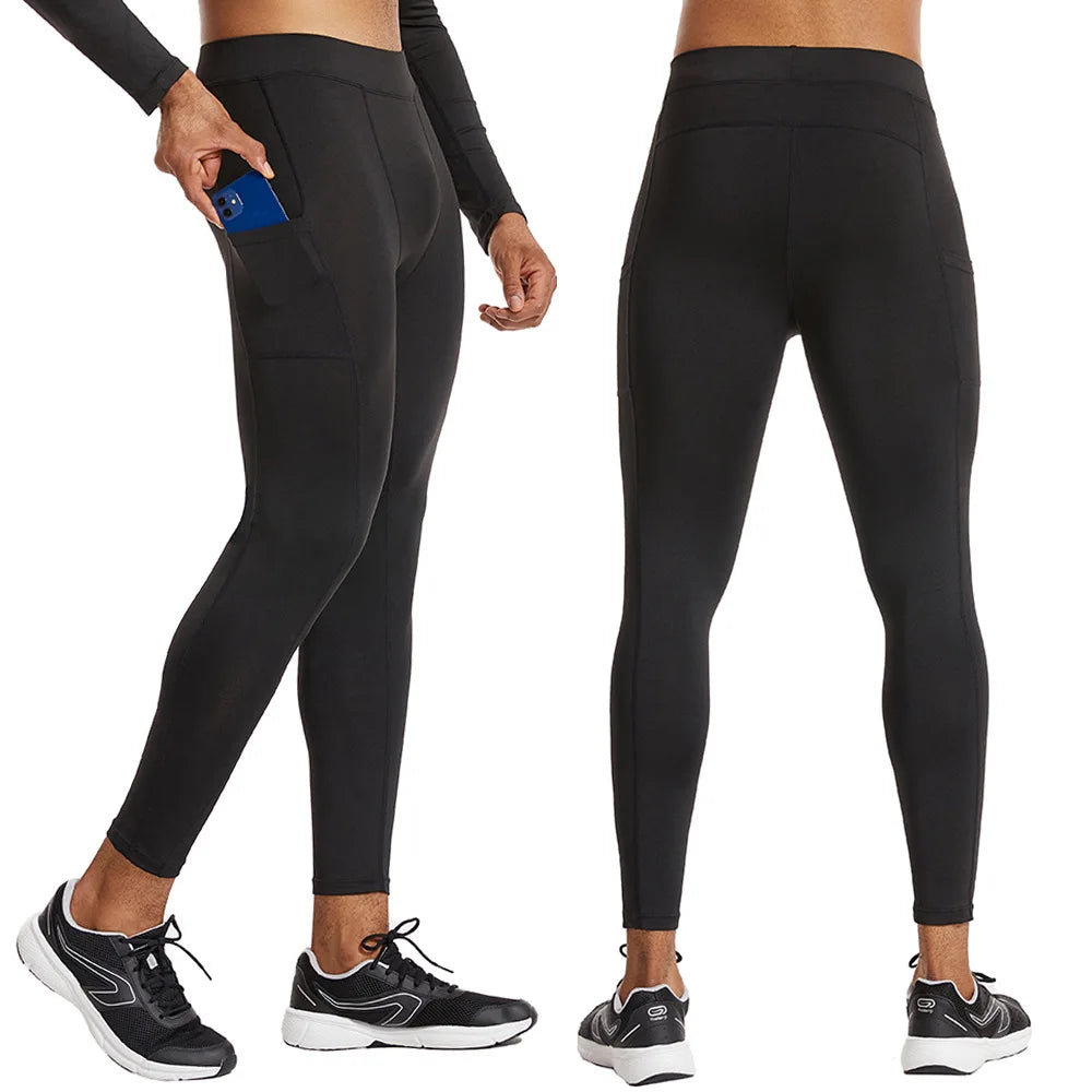 Fitness Pants for Men Spring and Summer Elastic Quick Drying Tight Pants Basketball Training Sports Leggings