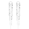 Tassel Earrings Female Fashion S925 Sterling Silver Advanced Atmosphere Long Trendy Style for Wedding