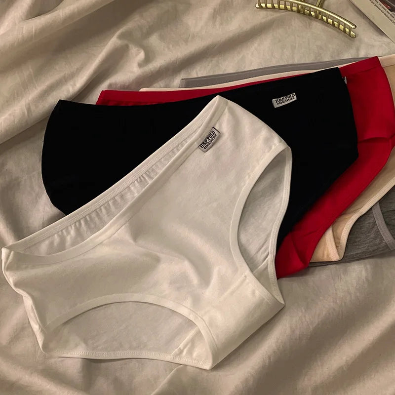 Women's Comfortable Premium Seamless Breathable Lace Panties Low-Rise Hipster Solid Everyday Print Logo Waist XL Size Knitted