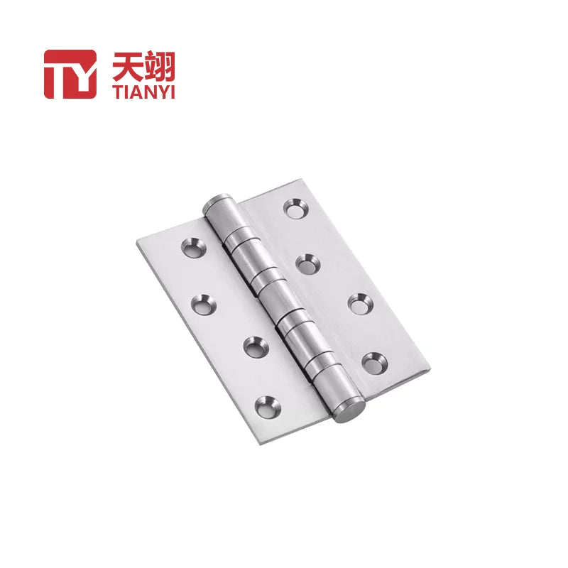 Durable 304 201 Stainless Steel Ball Bearing Hinges Soft Closing Home Wooden Door 180-degree Opening 3mm Thick Modern Style