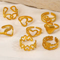 Wholesale Gold Silver Color Minimalist Adjustable Rings for Gift Statement Rings for Ladies Girlfriend Boyfriend