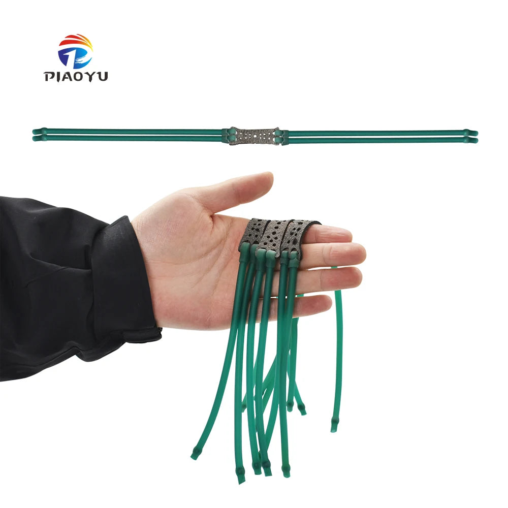 PIAOYU New Style Slingshot Accessories Outdoor Shooting Two-Clip 4-strand Rubber Band Fun Hunting Shooting Games