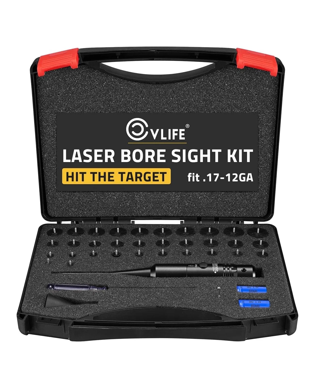 CVLIFE Red Green Laser Rangefinder  Kit Button Switch Multiple Adapters for Animal Trap Calibration