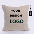 Custom Digital Printing or Embroidered Your Design Any Size Eco-friendly Linen Fabric Custom Linen Cushion Cover