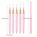YIJIAYI 5-Piece Fine Nail Liner Brush Set Nylon Shop Drawing Line Pens for Dot Flower Tick & Color Painting 43g