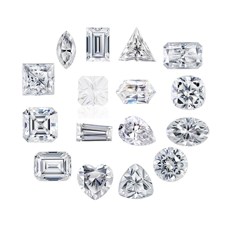 SICGEM White VVS Moissanite Loose Gem Stones in Fancy Shape Synthetic Diamond of DEF Gh Ig Standard