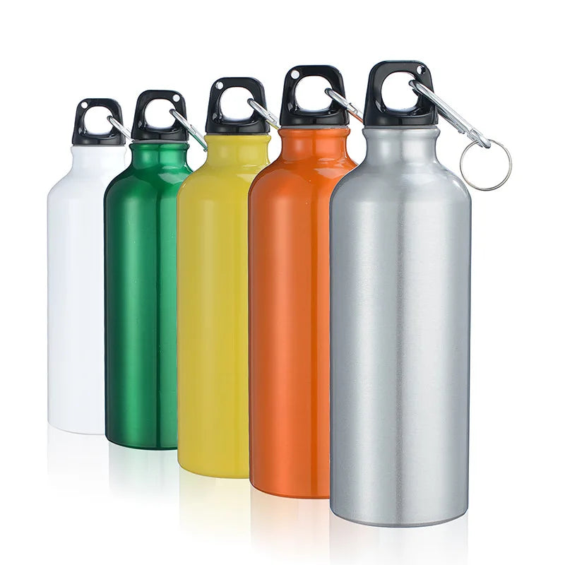 New Best Products 2025 Ideas Unique Innovation Product  Food Grade Single Wall Aluminum Kids Sports Water Bottle with Carabiner
