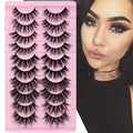 Wholesale False Eyelashes 10 Pairs Full Strip Thick 100% Handmade Cruelty-Free Custom Packaging & Logo Natural 3D Lashes
