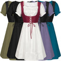 Plus-size Steampunk Gothic Victorian Ruffled Dress Sleeveless Woman