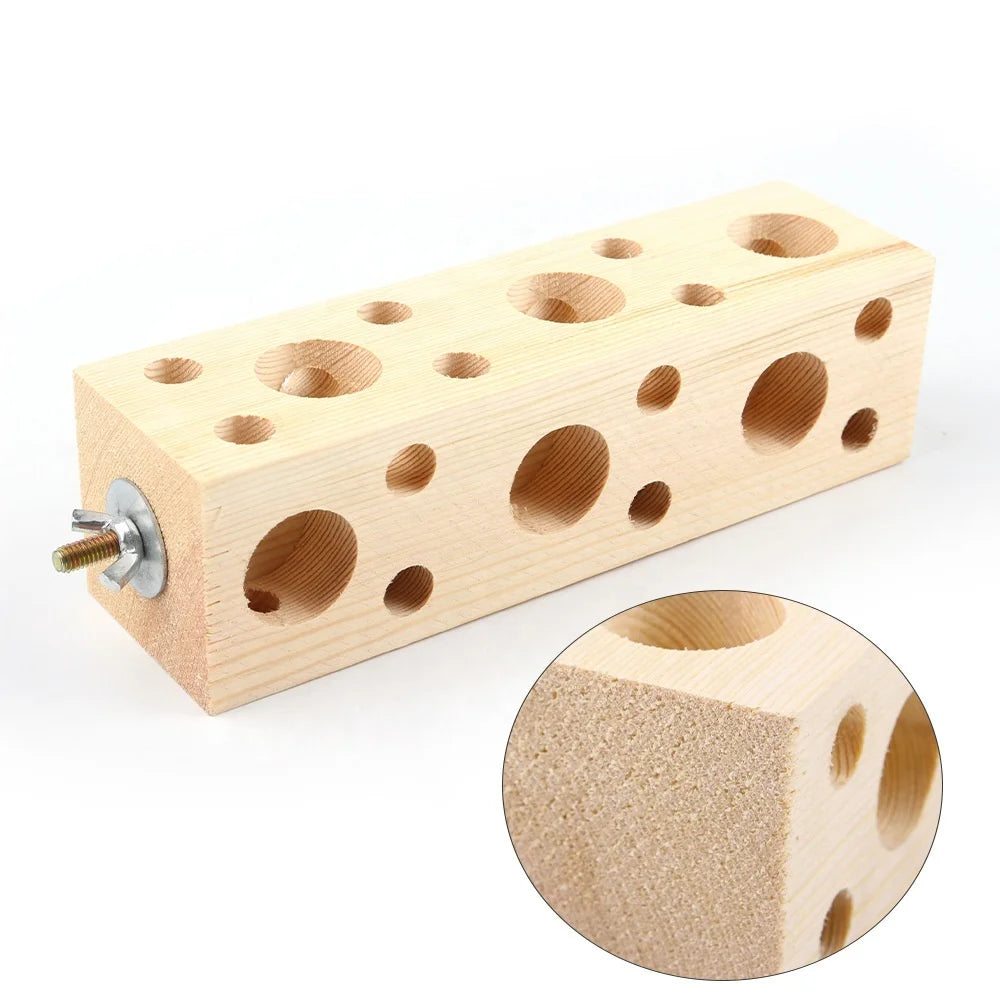 New Arrive Natural Wooden Parrot Toy for Small and Medium-Sized Birds