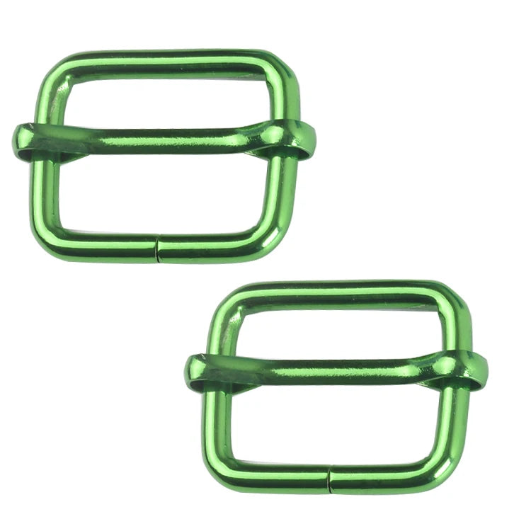Wholesale Metal Strap Adjustable Slide Buckles Green Tri-Glide Buckle for Webbing