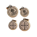 Religious Jewelry Stainless Steel 18k Gold Catholicism Saintie Medal Pendant Hips Hops Jewelry patron Saint Protect Us Pendants