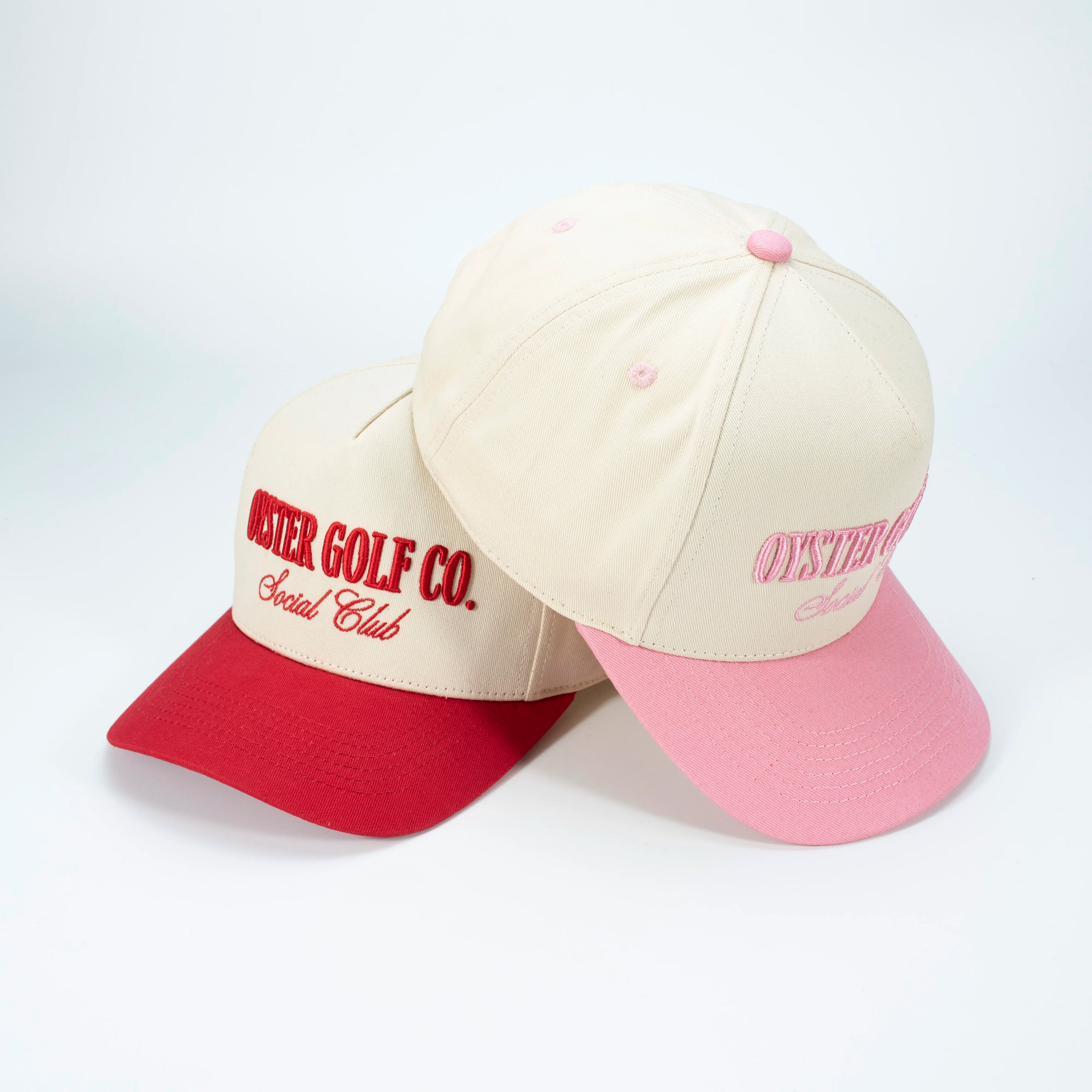Wholesale 5panel Frame Two Tone Baseball Caps Breathable 100% Cotton  Custom Logo Embroidery Adjustable Snapback Hats for Sports