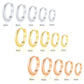 5mm-9mm Simple Minimalism Hinged 925 Sterling Silver Small Mini Cartilage Helix Cuff Huggie Hoops Earrings