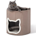 Removable Cushion Pad Cat Pet Bed Cave Indoor Enclosed Covered Cavern House for Cats Kittens and Small Pets