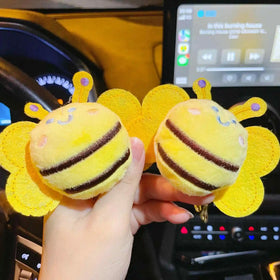 Plush Toy Honeybee Bee Bag Pendant Bee Festival Gift Plush Keychains Toys Plush Doll Ornament Plush Mini Stuffed Animals Gift