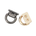 Nolvo World Trendy Vintage Gun Black/Gold 21*19mm Metal Bag Side Clip Buckles Strap Screw Connector Handbag Hanger High Quality