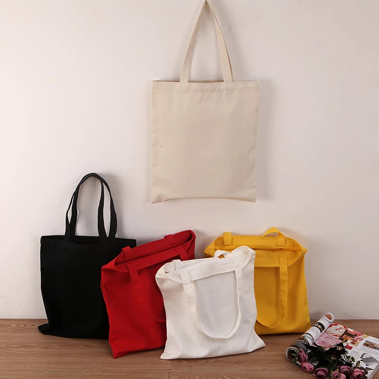 Wholesale Custom Printed Eco Friendly Recycle Plain Organic Eco Canvas Reusable Tote Cotton Bag