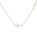 DUYIZHAO Fine Jewelry Necklace S925 Sterling Silver Cross Necklace Simple Personalized Pendant Collar Chain