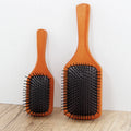 OEM Professional Salon Custom Natural Detangling Wooden Cushion Paddle Hair Brush with Scalp Massage Nylon Material