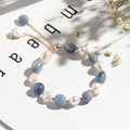 Korean Version of Simple Personality Jewelry Blue Aventurine Jade Freshwater Pearl Bracelet Women