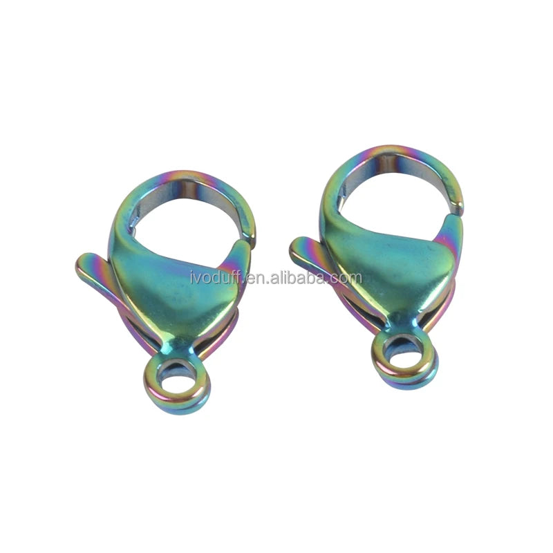 Factory Hot Sale Rainbow Color Lobster Locks Clasps Jewelry Component for Necklace Diy