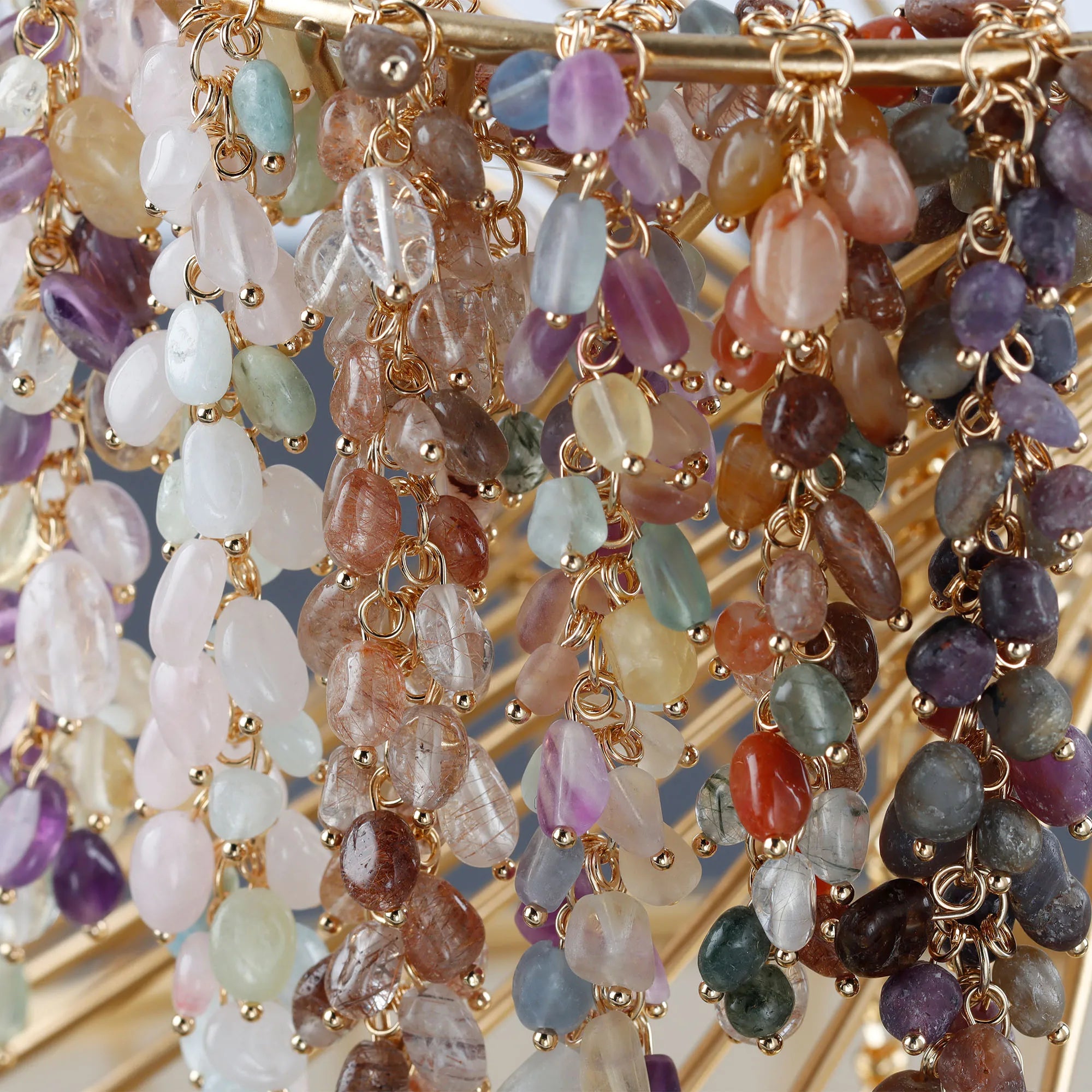 M987 10cm/lot Double Layer Natural Stone Handmade Chain Diy Necklace for Women Jewelry Making Accessories
