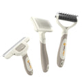 3 in 1 Professional Dog Grooming Kit with Stainless Steel & Plastic Dematting Comb and Pet Hair Cleaning Tools DELE T-004