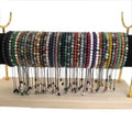 Adjustable Mini Natural Stone Agate Volcanic Beaded Bracelets & Bangle for Women Men Chakra Beads Braided Bracelet Charm Jewelry