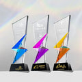 2024 New Design Rainbow Diamond Flashing Crystal Glass Awards Plaque Trophy MH-NJ0676