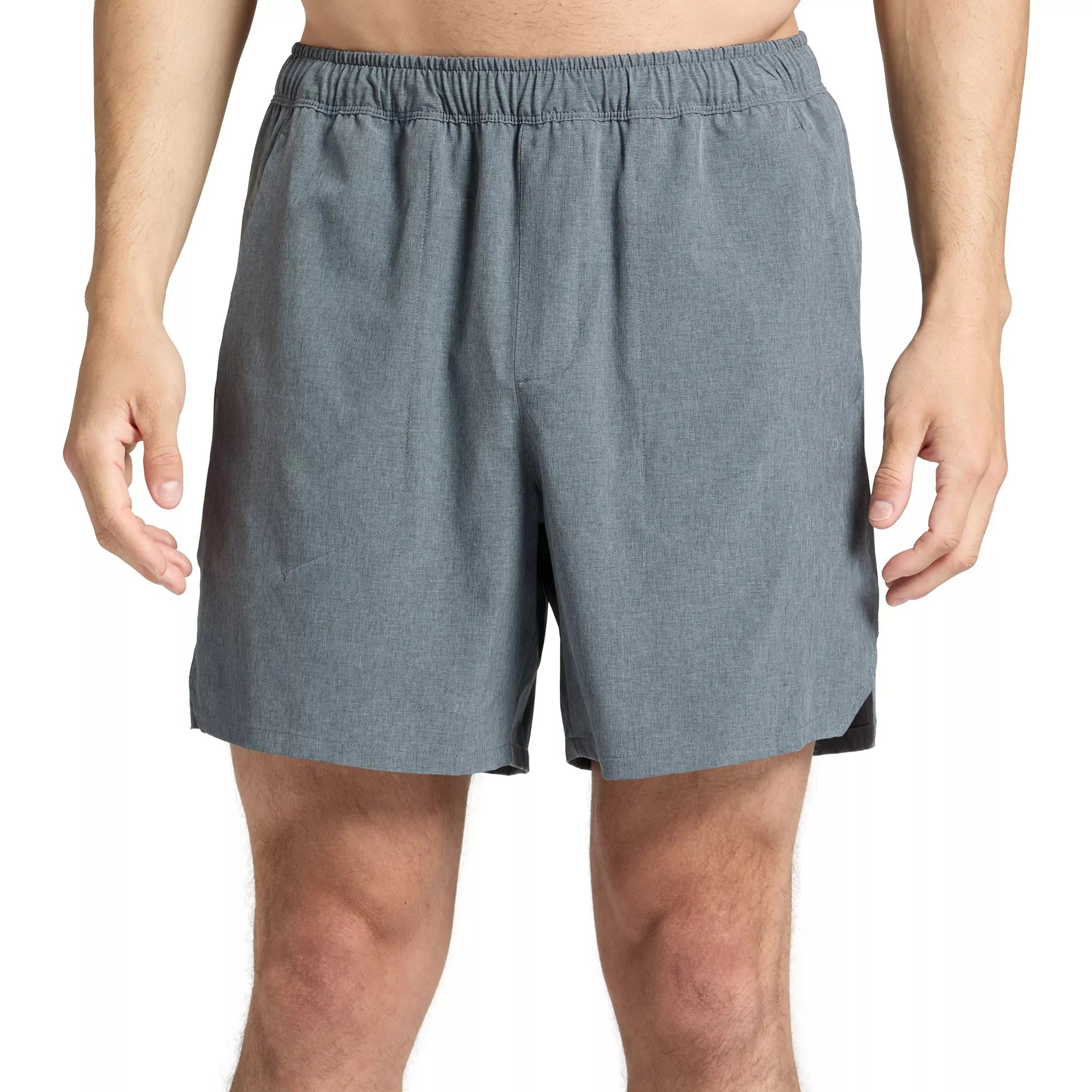 Men's Casual Athletic Fit 6" Solid Woolen Sports Shorts Moisture Wicking Elastic Waistband Internal Drawcord