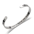 Women's Customized Stainless Steel Adjustable Inspirational Cuff Bracelet New Fashion Design with Engraving
