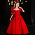 Girls Christmas Dress Elegant Princess Gown for Girls Wedding Dress Flower Appliques Kids Evening Prom Party Events Dress