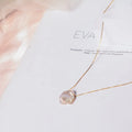Gold Plated Baroque Freshwater Cultured Pearl Pendant Choker Simple Pearl Necklace Jewelry Set for Women with Floral Pattern