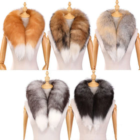 Winter New Real Fox Fur Scarf 2026 New Fashion Warm Genuine Fox Tails Fur Scarves Thick Warm Long Natural Fur Neck Warmer