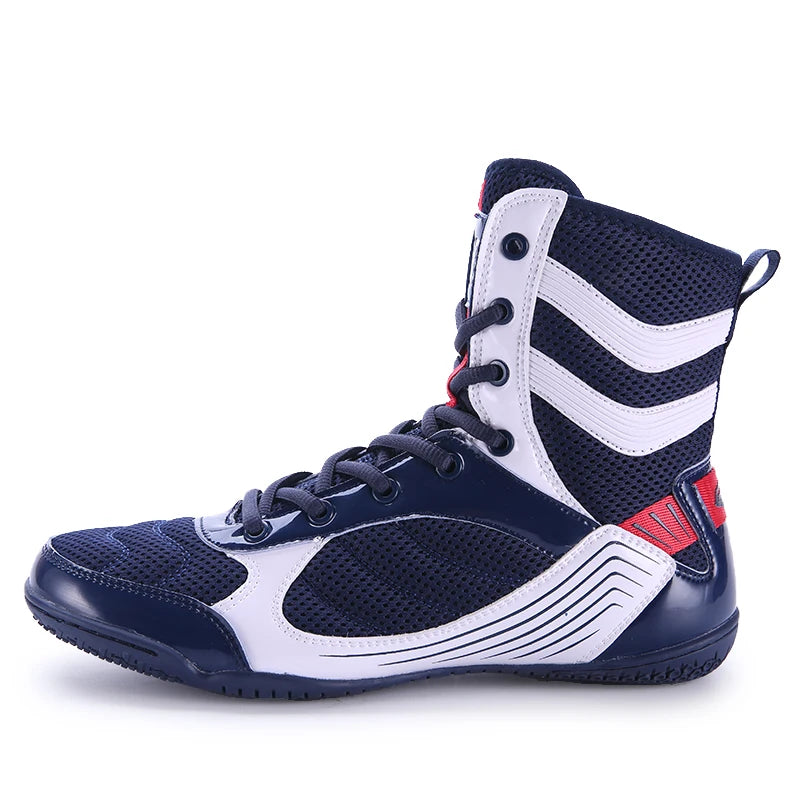 Men Women Sanda Fighting Training High-top Muay Thai Professional Lightweight Custom Wrestling Boots Wholesale Boxing Shoes