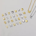 Fashion Fine Jewelry 925 Sterling Silver Letter Name Plate Pendant  DIY Custom Alphabet Initial Necklace for Women Gift