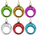Qualisub 80mm Plastic Sublimation Christmas Tree Hanging Balls-Multi-Color