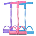 Factory Wholesales Multi-Functional Abdominal Fitness Device 4-tube Pedal Tension Rope Sport Home Workout TPE Resistance Bands