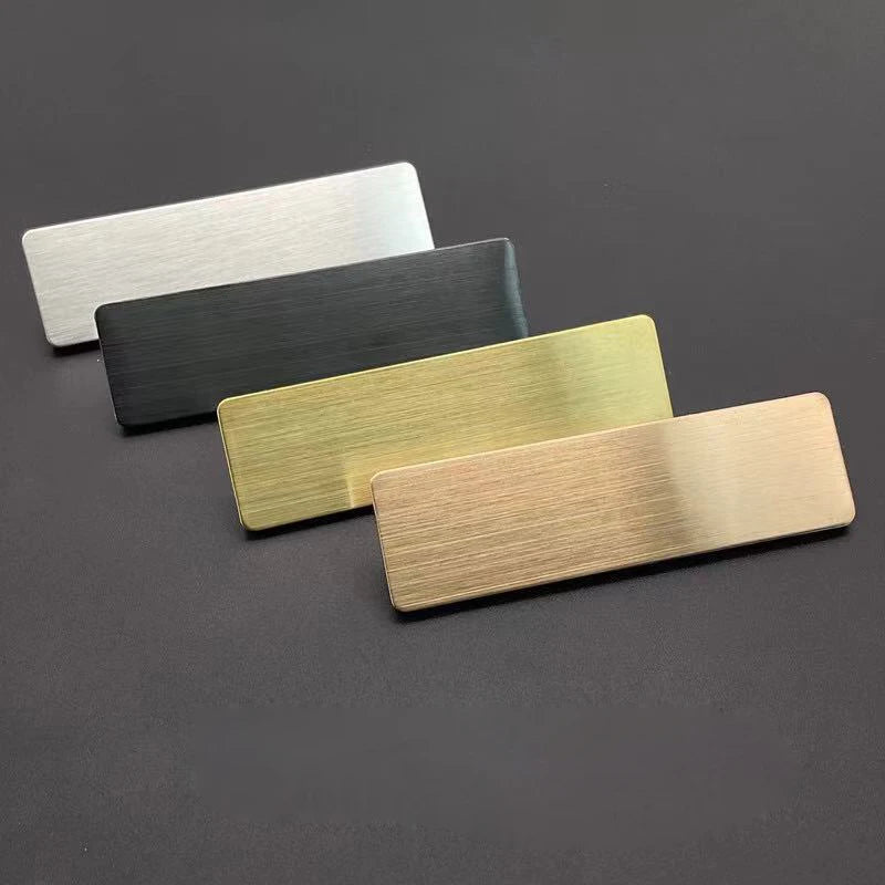 Custom Stainless Steel Metal ID Name Badge Pin for Hotel ID Name