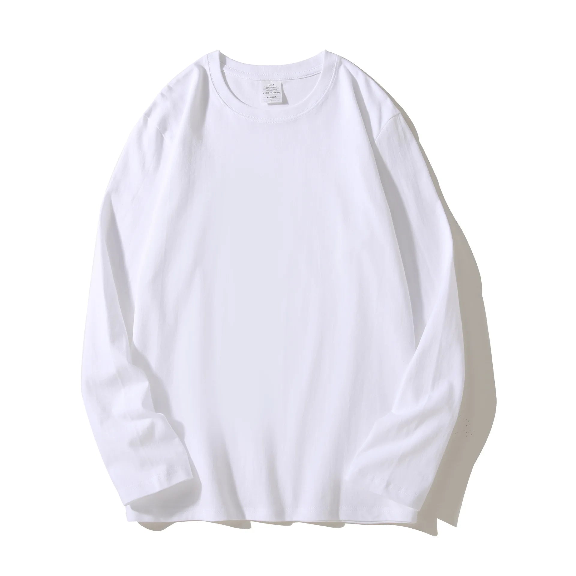 High Quality Sports Fitness Casual Fashion OEM logo Casual Wear Custom Printed Men Women White Cotton Long Sleeve t Shirts