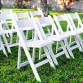 White Resin Folding Chair for Indoor/Outdoor Use for Apartment Dining Bedroom Garden Lawn Party Weddings Outdoor