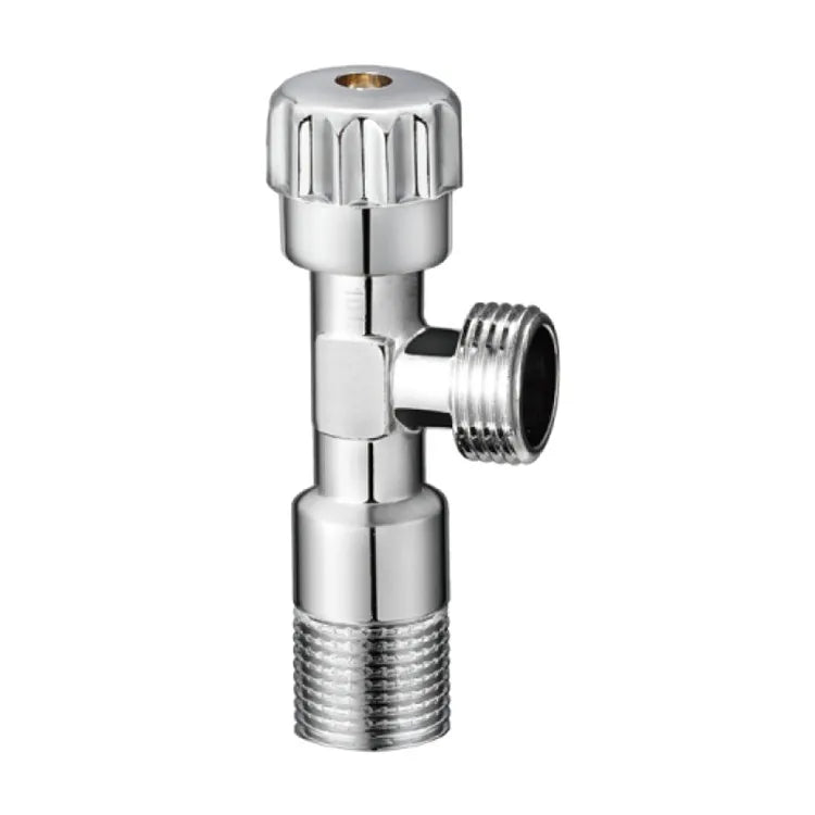 90 Degree 2-Way Brass Angle Valve for Bathroom Toilet Hot & Cold Water Manual Power