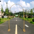Dropshipping Gold Metal Wedding Circular Balloon Arch for Outdoor Lawn Wedding and Park Corridor