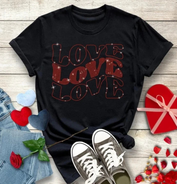 Love Letter Ready to Ship Custom Dongguan Topaz Formal 100% Cotton Worsted Heat-Transfer Printed Clothing Gament Supplier