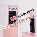 For VEYES Premium Matte Dark Black Korean Silk Mink Individual Lash Extensions Wholesale Eyelash Volumes with Private Label