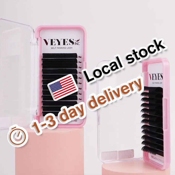 For VEYES Premium Matte Dark Black Korean Silk Mink Individual Lash Extensions Wholesale Eyelash Volumes with Private Label