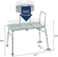 MSMT Height Adjustable Shower Chair with Legs Reclining Bathtub Bench for Bath and Tub Transfer Bathchair for Bathroom Use