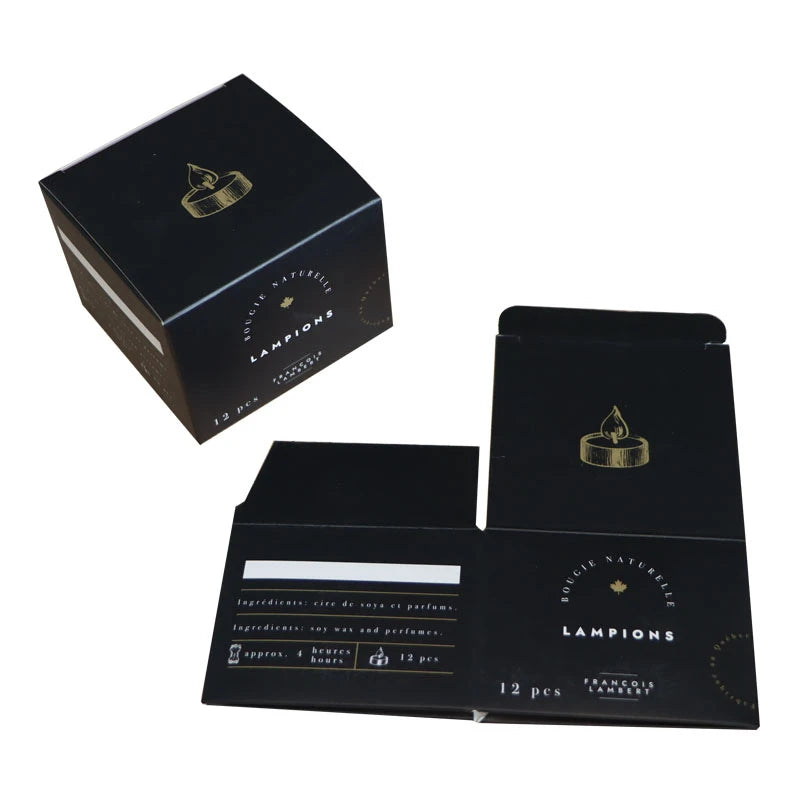 Boxes Black Paper Packaging Gift Boxes for Candle Packaging Box