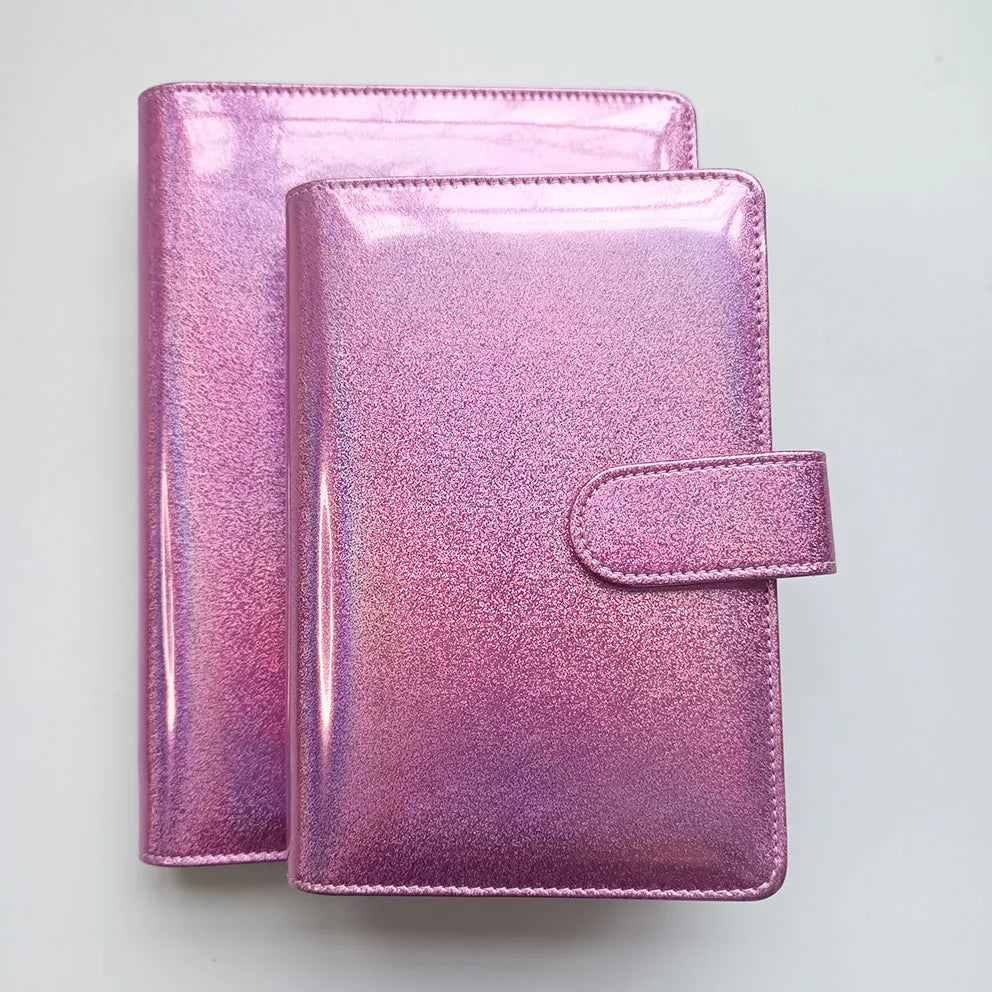 New Product Glitter Waterproof Planner Gift Luxury A6 Cash Envelope Holographic Budget Binder Kids Budget Binder